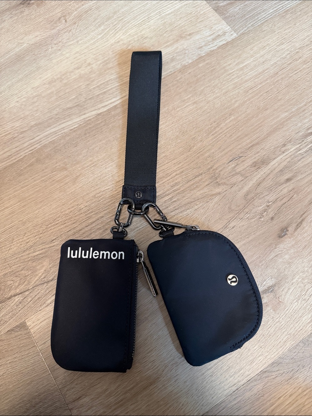 lululemon athletica Dual Pouch Wristlet Black